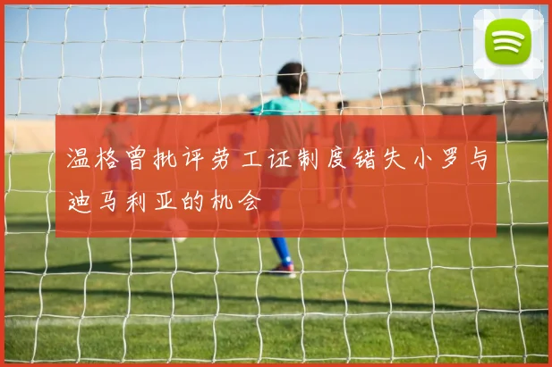 温格曾批评劳工证制度错失小罗与迪马利亚的机会
