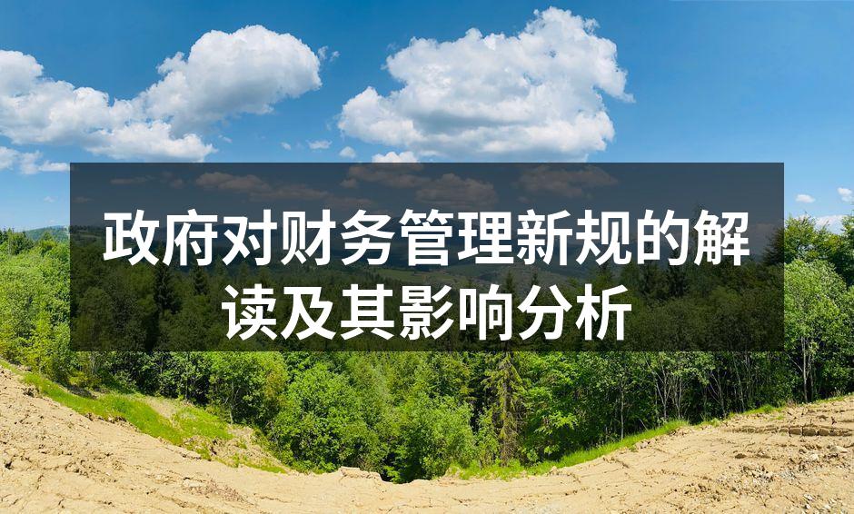 政府对财务管理新规的解读及其影响分析